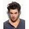 New Auburn Wavy Short Capless Human Hair Men Wigs