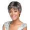Wholesome Wavy Short Capless Synthetic Grey Women Wigs
