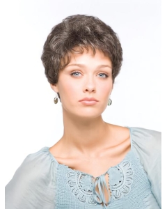 Designed Wavy Short Capless Synthetic Grey Women Wigs