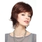 Soft Auburn Wavy Short Monofilament  Synthetic Women Bobs  Wigs