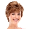 High Quality Auburn Layered Wavy Short Monofilament Human Hair Women Wigs