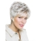 Modern Wavy Short Lace Front Synthetic Grey Women Wigs