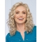 Blonde Monofilament Shoulder Length  Curly Without Bangs Synthetic Women Wigs