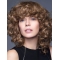 Curly Brown 14" Shoulder Length 100% Hand-tied Synthetic Women Wigs
