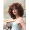 Affordable Medium  Brown Curly Mono Synthetic Women Wigs