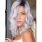 Fashional White Shoulder Length Curly Capless Synthetic New Design Grey Women Wigs