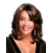 Style Brown Curly Shoulder Length Capless Synthetic African American Women Wigs
