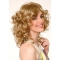 Shining Medium Blonde Curly Lace Front Synthetic Women Wigs