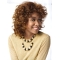 Fashion Shoulder Length Curly Auburn Layered Capless High Quality Synthetic Women Wigs