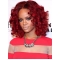  Popular and Fresh Mid-length Layered Spiral Curl Full Lace Human Hair Rihanna Bob Wig For Women