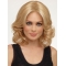 Online Blonde Curly Shoulder Length Lace Front Synthetic Women Wigs