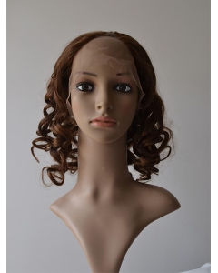 Nice  Curly Shoulder Length Lace Front Human Hair U Part Women Wigs
