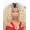 Platinum Blonde  Curly Capless Synthetic Women Nicki Minaj Hair Wigs