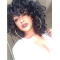  Black Curly Medium Capless Synthetic African American Women Wigs
