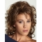 Blonde Curly Mono Synthetic Sleek Medium Women Wigs