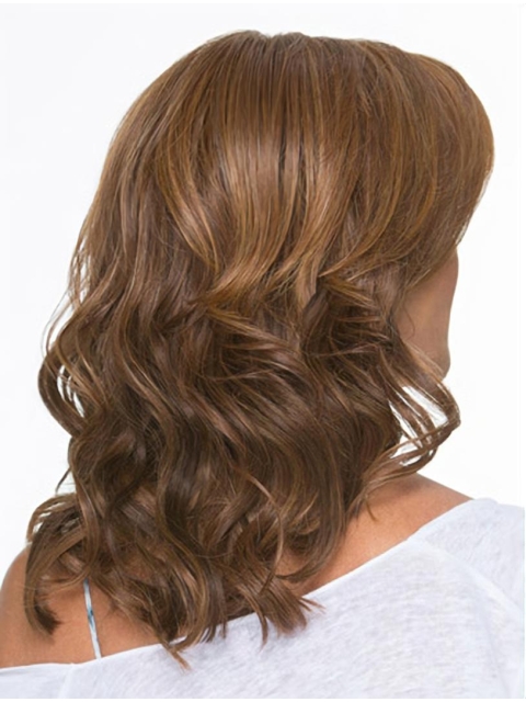 Easeful Medium Curly Lace Front Synthetic Women Wigs