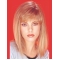  No-fuss Classic Blonde Shoulder Length Straight With Bangs Capless Synthetic Women Wigs