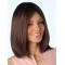 Brown Shoulder Length Srtraight Without Bangs Lace Front Human Hair Women Wigs