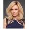 Blonde Straight Shoulder Length Monofilament Human  Hair Women Wigs