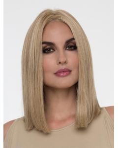 Blonde Straight Shoulder Length Without Bangs  Monofilament Synthetic Women Wig 