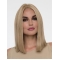 Blonde Straight Shoulder Length Without Bangs  Monofilament Synthetic Women Wig 