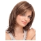 Traditional Auburn Straight Shoulder Length Lace Front  Human Hair Women Wigs