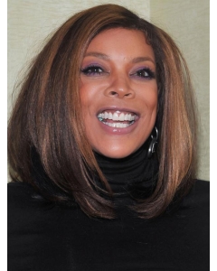  Straight Shoulder Length Lace Front Human Hair Women Wendy Williams Wigs
