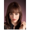 Online Auburn Straight Shoulder Length With Bangs Capless Human Hair Women Wigs
