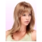Soft Auburn Straight Shoulder Length Capless Synthetic Women Wigs