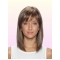 Pleasing  Straight Shoulder Length With Bangs Lace Front Human Hair Women Wigs