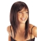 Brown  Medium Straight Shoulder Length Lace Synthetic Women Wigs
