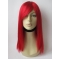 Red Shoulder Length Straight Capless Human Hair Women Wigs