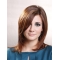 Fashionable Auburn Straight Shoulder Length Capless Human Hair Women Wigs