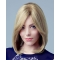 Designed Blonde Straight Shoulder Length Human Hair Celebrity Women Wigs