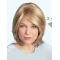 Fantastic Blonde Shoulder Length Straight  Layered Capless Synthetic Women Wigs