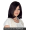 Black Straight Medium Without Bangs Hand-Tied Human Hair Women Wigs