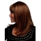 Durable Auburn Straight Shoulder Length Capless Human Hair African American Women Wigs