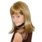 High Quality Blonde Straight With Bangs Shoulder Length Lace Front Synthetic Kids Wigs