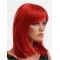 Shoulder Length Straight With Bangs Cute Capless Human Hair Women Wigs
