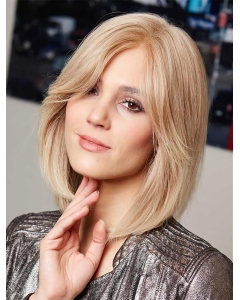 Ideal Blonde Shoulder Length Lace Front Human Hair Women Wigs