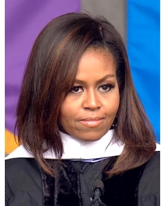 Shoulder Length Straight Ombre Layered Capless Synthetic First Lady Hair