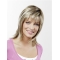  Straight With Bangs Ombre/2 tone Medium Length Capless Synthetic Women Wig