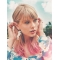 Shoulder Length Ombre/2 Tone Straight With Bangs Capless  Taylor Swift Synthetic Women Wigs
