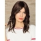 Brown Medium Wavy Without Bangs Lace Front Remy Human Hair Women Wigs