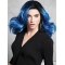 Shoulder Length Great Blue Synthetic Without Bangs Lace Front Wigs