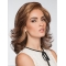 Shoulder Length Copper Wavy Without Bangs Monofilament Classic Synthetic Women Wigs