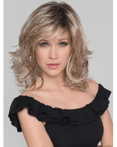 New Blonde Shoulder Length Wavy Lace Synthetic Women Wigs 