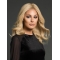 Discount Wavy Shoulder Length Blonde Remy Human Hair 100% Hand-tied Wigs