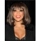Medium Straight Full Bang Capless Human Hair Wendy Williams Bob Hairstyle Wigs 