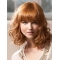 Nice Blonde Wavy Shoulder Length Capless Synthetic Women Wigs